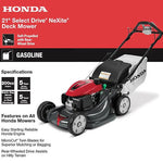 Honda 21 in. Nexite Variable Speed 4-in-1 GAS Walk Behind Self Propelled Mower