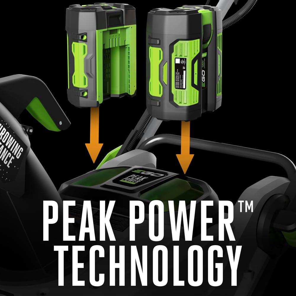 EGO Power+ SNT2125AP 56-Volt 21-Inch Single Stage Auger Propelled Snow Blower, (2) 7.5Ah Batteries and Dual Port Charger Included