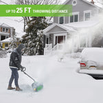 80V Two-Stage Snow Blower + Snow Shovel Combo Kit w/ (2) 5.0 Ah Batteries & Dual-Port Rapid Charger